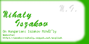 mihaly iszakov business card